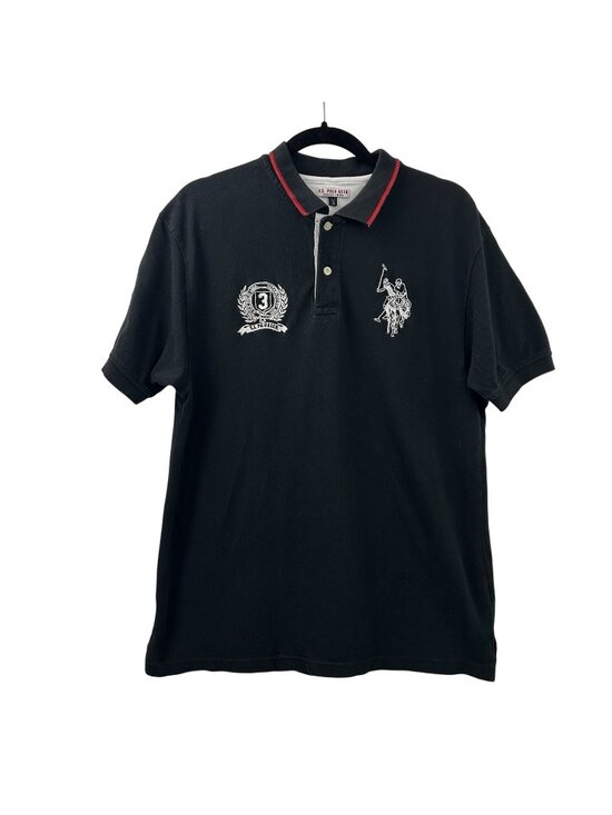 US Polo Assn. Other - U.S. Polo Assn Rugby Polo Shirt Mens Large Big Logo #3 Navy Blue Short Sleeve